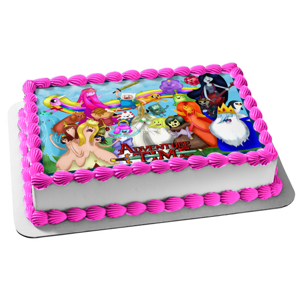 Adventure Time Finn Jake the Dog Princess Bubblegum Ice King Beemo Flame Princess Edible Cake Topper Image ABPID08925