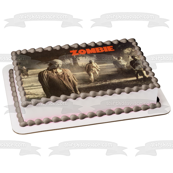 Zombies Halloween Edible Cake Topper Image ABPID08958