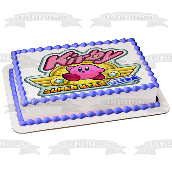 Kirby Super Star Ultra Pink Edible Cake Topper Image ABPID09095