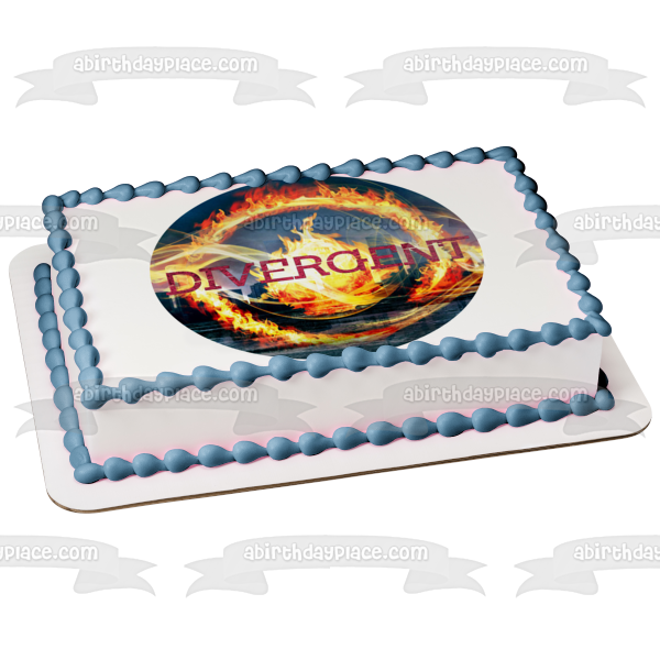 Imagen de decoración comestible para tarta con edificios de cubierta de libro divergente ABPID08990 