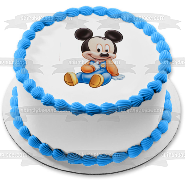 Adorno comestible para tarta con mono azul de Mickey Mouse de Disney, imagen ABPID09403 