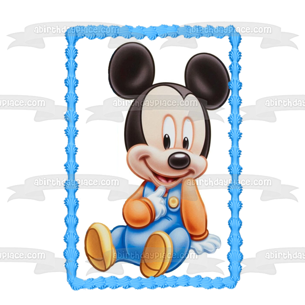 Adorno comestible para tarta con mono azul de Mickey Mouse de Disney, imagen ABPID09403 