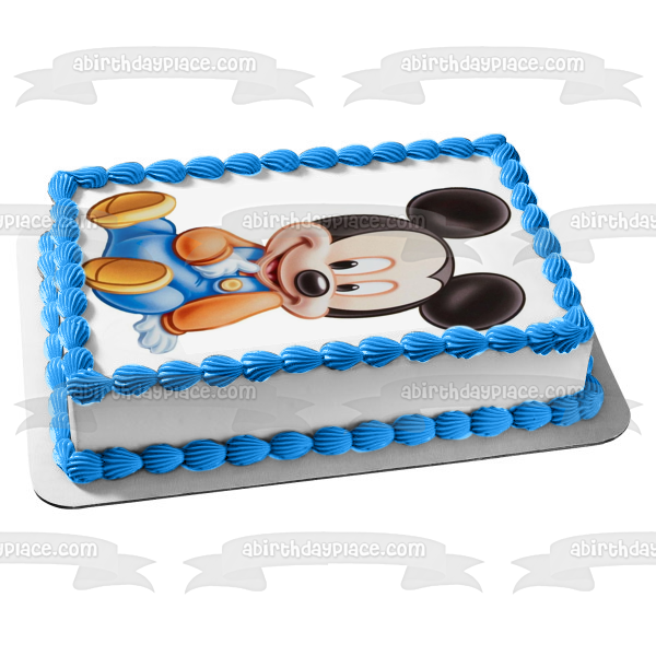 Adorno comestible para tarta con mono azul de Mickey Mouse de Disney, imagen ABPID09403 