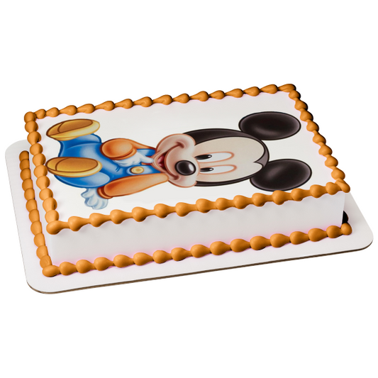 Adorno comestible para tarta con mono azul de Mickey Mouse de Disney, imagen ABPID09403 