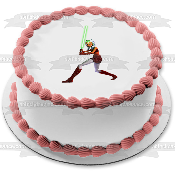 Star Wars Ahsoka Tano Snips Jedi Padawan Clone Wars Rebels Imperio Galáctico Decoración comestible para tarta imagen ABPID09413 