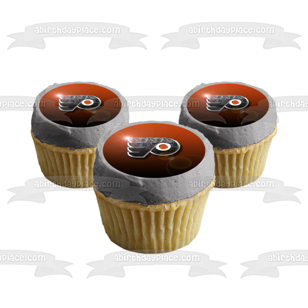 The Philadelphia Flyers Logo Sports Professional Ice Hockey Team NHL Edible Cake Topper Image ABPID09124