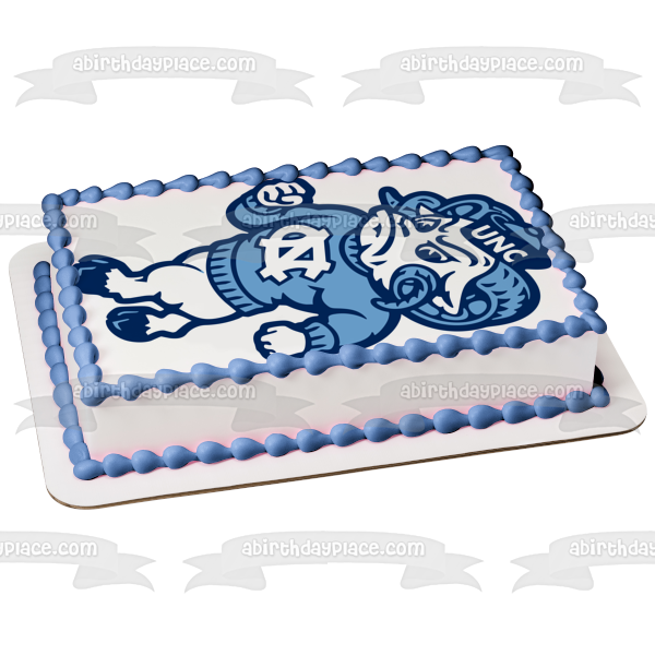 Logotipo de North Carolina Tar Heels Equipos atléticos Universidad de Carolina del Norte en Chapel Hill Imagen comestible para tarta ABPID09415 