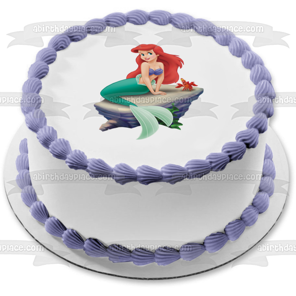 Imagen comestible para tarta de Disney La Sirenita Ariel Sebastian ABPID09431 