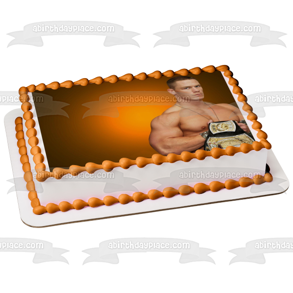 John Cena WWE Professional Wrestling Edible Cake Topper Image ABPID09136