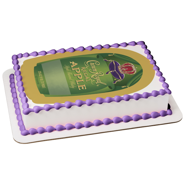 Crown Royal Regal - Decoración comestible para tarta con botella de whisky con sabor a manzana, imagen ABPID09488 