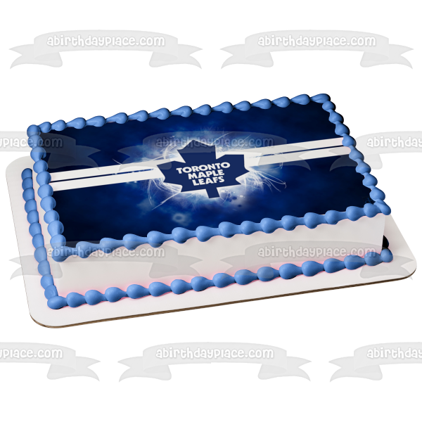 Toronto Maple Leafs Logo Equipo profesional de hockey sobre hielo Toronto Ontario Imagen comestible para tarta ABPID09176 