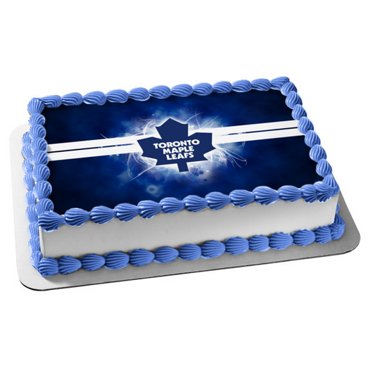 Toronto Maple Leafs Logo Equipo profesional de hockey sobre hielo Toronto Ontario Imagen comestible para tarta ABPID09176 