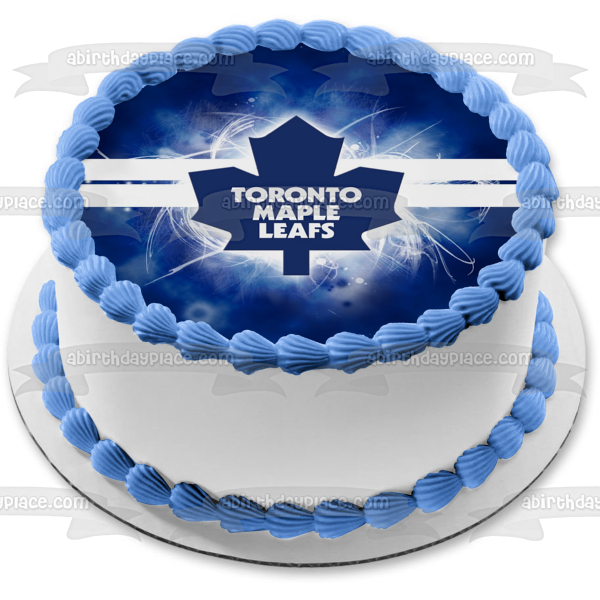 Toronto Maple Leafs Logo Equipo profesional de hockey sobre hielo Toronto Ontario Imagen comestible para tarta ABPID09176 