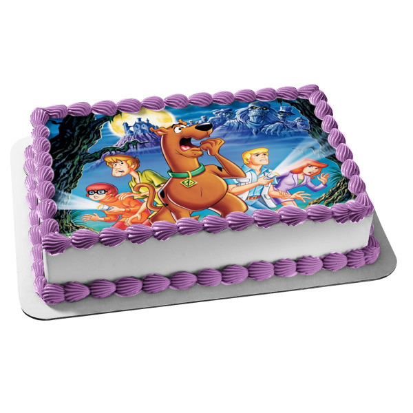 Imagen de adorno comestible para tarta de la serie de televisión animada estadounidense Scooby-Doo ABPID09184 