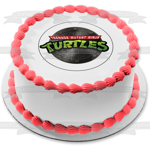 Teenage Mutant Ninja Turtles Logo Sewer Cover Edible Cake Topper Image ABPID09739