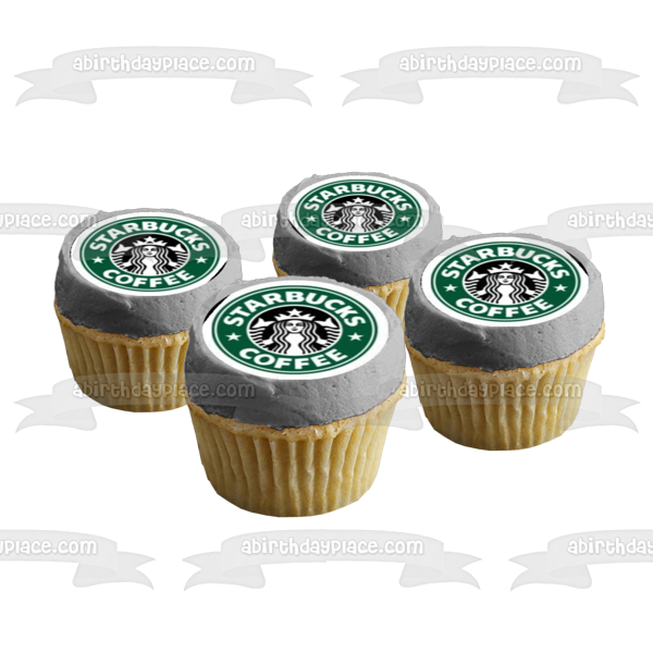 Starbucks Coffee Logo Edible Cupcake Topper Images ABPID51347