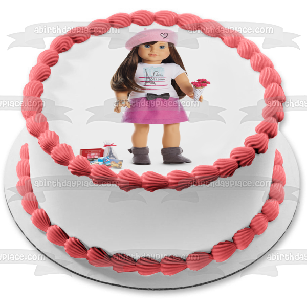 American Girl Fashion Doll Grace Edible Cake Topper Image ABPID00490