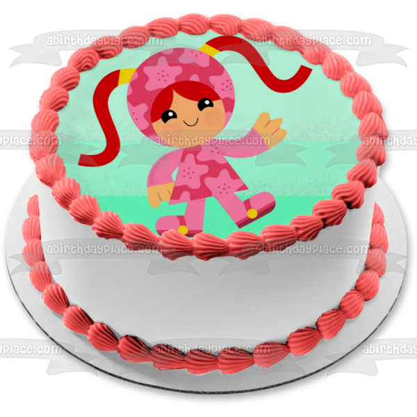 Team Umizoomi Millie Green Background Edible Cake Topper Image ABPID00590