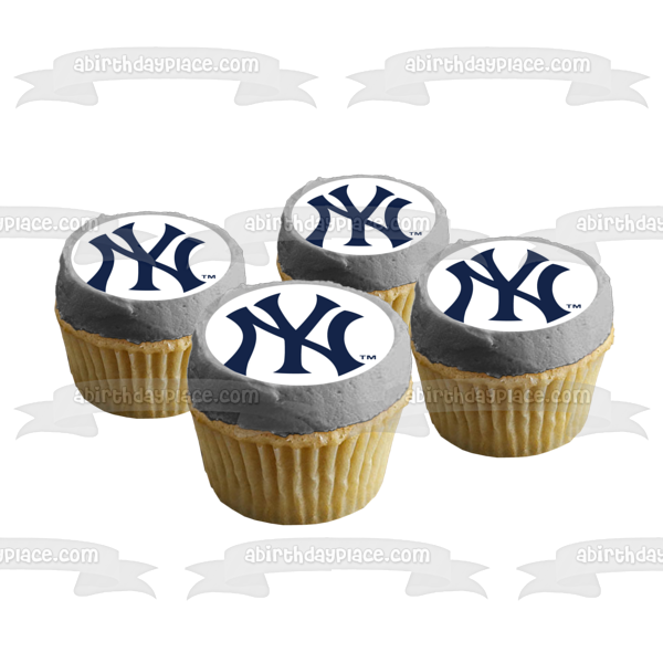 Imagen comestible para tarta con logotipo de los Yankees de Nueva York, béisbol profesional de la MLB, ABPID00920 