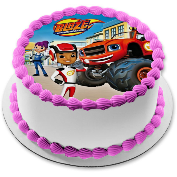 Blaze and the Monster Machines Aj Gabby Edible Cake Topper Image ABPID00948