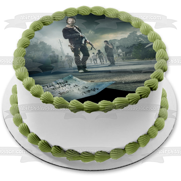 The Walking Dead Gunna del Nuevo Mundo Necesita Rick Grimes Imagen comestible para decoración de tarta ABPID01041 