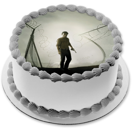 Imagen comestible para decoración de tarta de The Walking Dead Rick Falling Fence ABPID01126 