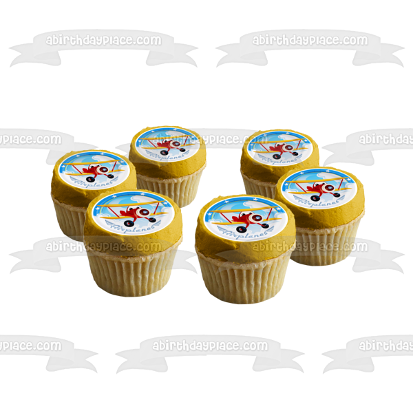 Airplane Adventure Juan Stars Edible Cake Topper Image ABPID01272