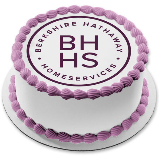 Imagen comestible para decoración de tarta con el logotipo de Bhhs Berkshire Hathaway Homeservices ABPID01348 