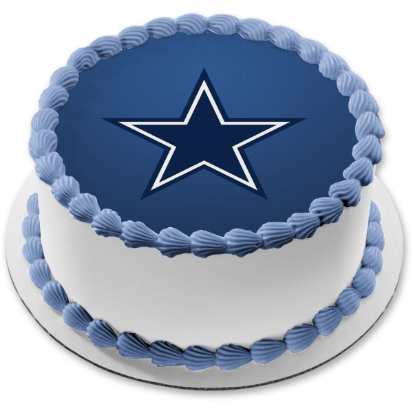 Imagen comestible para tarta con logotipo de los Dallas Cowboys, fútbol americano, NFL, ABPID03247 