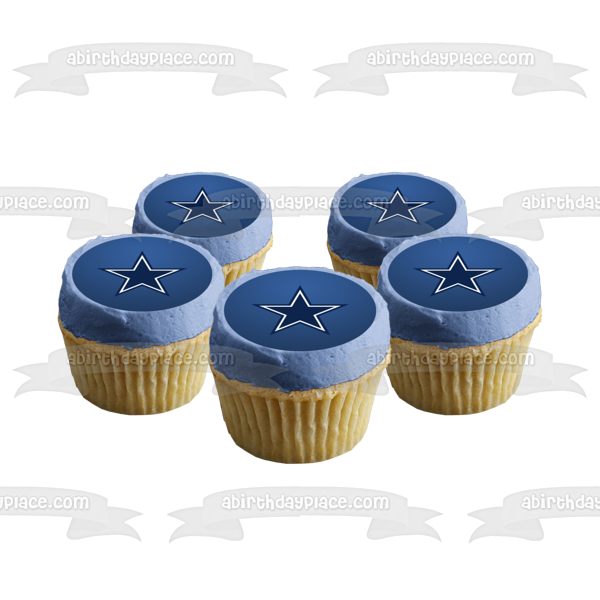 Imagen comestible para tarta con logotipo de los Dallas Cowboys, fútbol americano, NFL, ABPID03247 