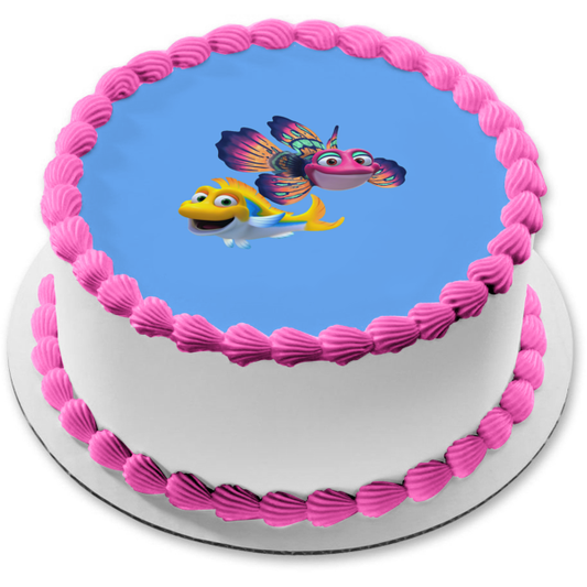 Splash and Bubbles One Big Ocean Edible Cake Topper Image ABPID03298