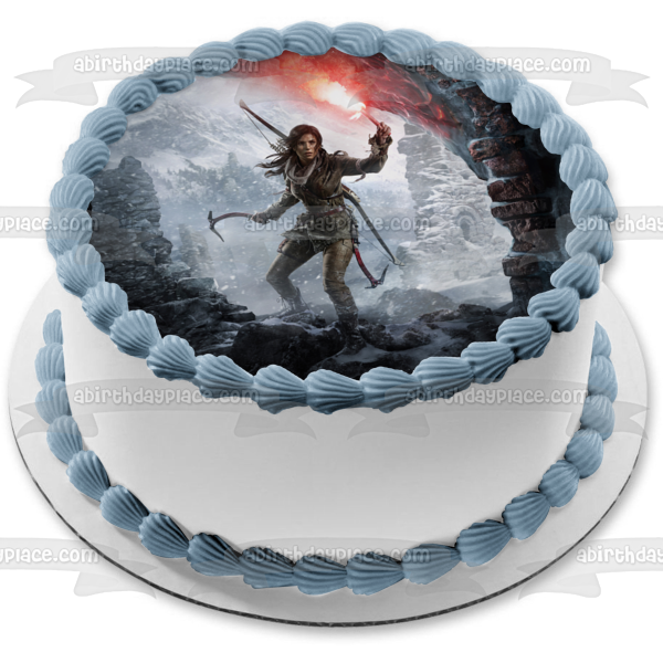 Imagen de decoración comestible para tarta de Rise of the Tomb Raider Lara Croft ABPID03770 