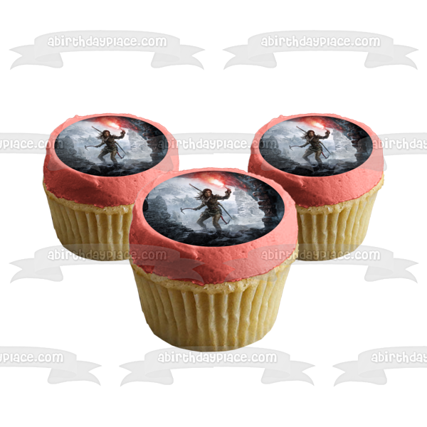 Imagen de decoración comestible para tarta de Rise of the Tomb Raider Lara Croft ABPID03770 