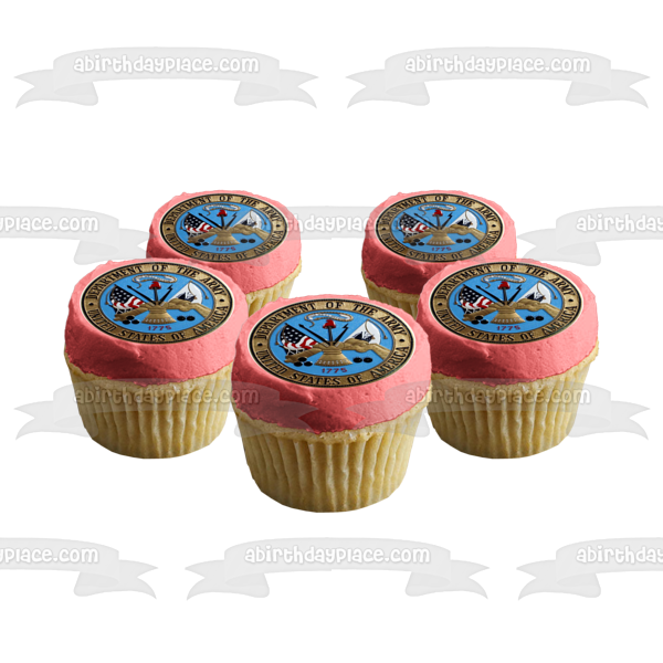 Imagen comestible para decoración de tarta con sello del Departamento Militar del Ejército de los Estados Unidos ABPID03782 