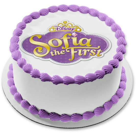 Sofia the First Logo Edible Cake Topper Image ABPID03801