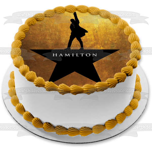 Póster musical de Hamilton Alexander, decoración comestible para tarta, imagen ABPID03827 