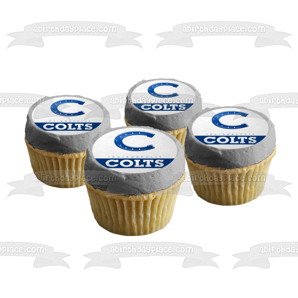 Indianapolis Colts Logo NFL South Division National Football League Edible Cake Topper Image ABPID03870