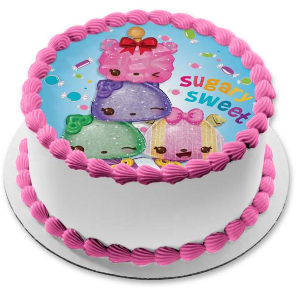 Num Noms Sugary Sweet Assorted Characters and Candy Edible Cake Topper Image ABPID03937