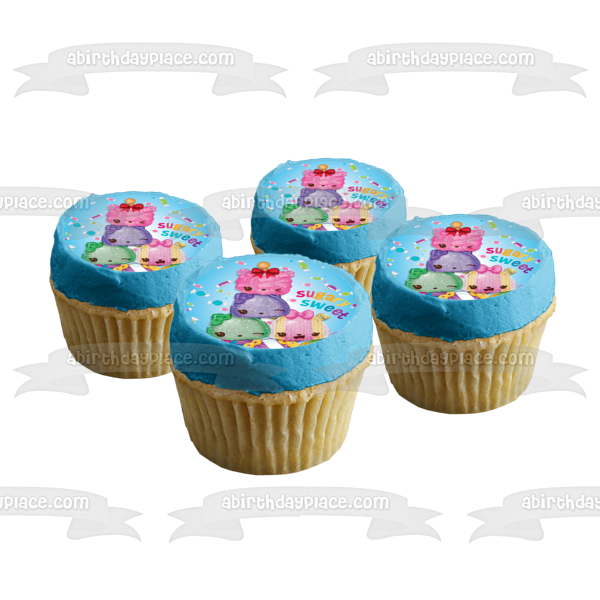 Num Noms Sugary Sweet Assorted Characters and Candy Edible Cake Topper Image ABPID03937