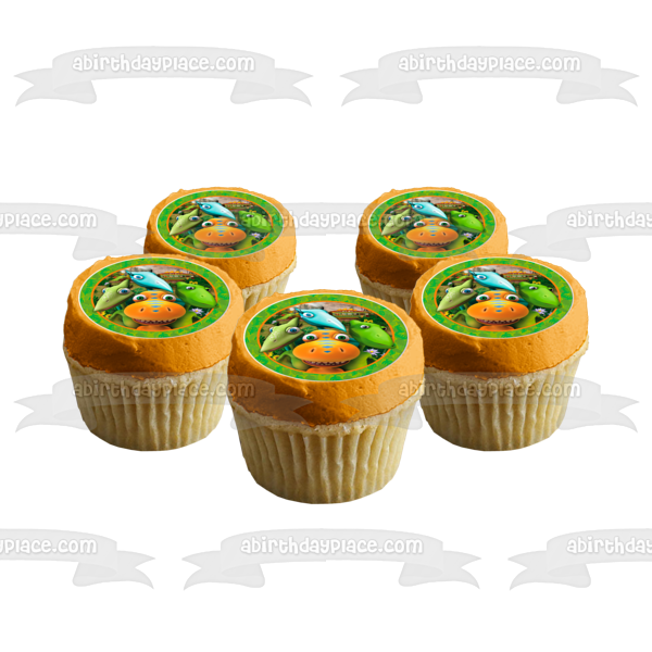 Dinosaur Train Jim Buddy Tiny Mrs. Pteranodon y Mr. Pteranodon Adorno comestible para tarta Imagen ABPID03948 