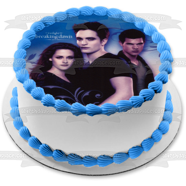 Imagen comestible para tarta de Crepúsculo Amanecer Bella Edward y Jacob ABPID03969 