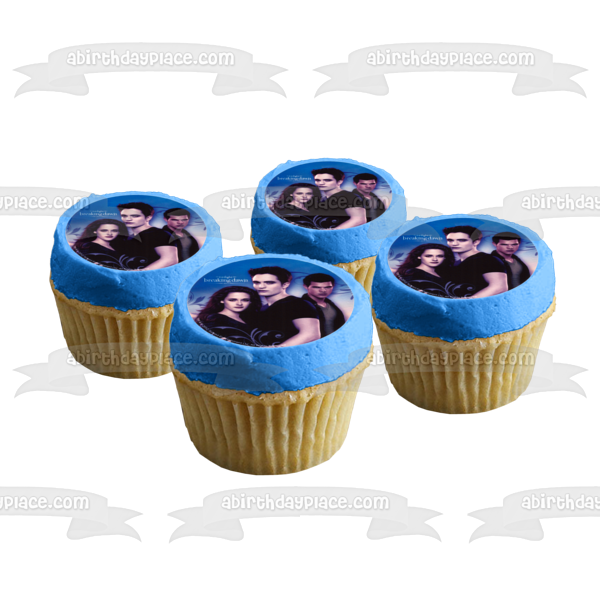 Imagen comestible para tarta de Crepúsculo Amanecer Bella Edward y Jacob ABPID03969 