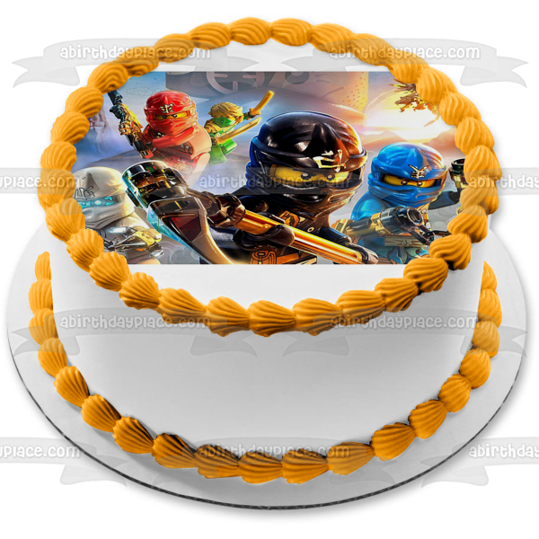 Figura decorativa comestible para tarta LEGO Ninjago Kai Zane Cole y Jay ABPID04020 