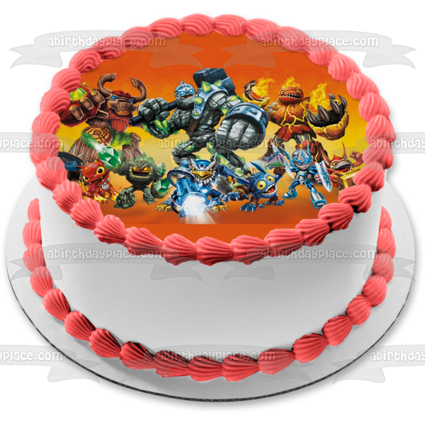 Skylanders Hot Head Chill and Pop Fizz Edible Cake Topper Image ABPID04247