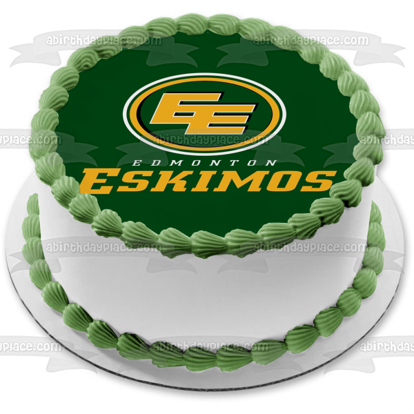 Imagen comestible para tarta con logotipo de Edmonton Eskimos de la liga canadiense de fútbol ABPID05013 