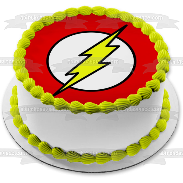 Imagen comestible para decoración de tarta con el logotipo de Flash, relámpago, ABPID05068 