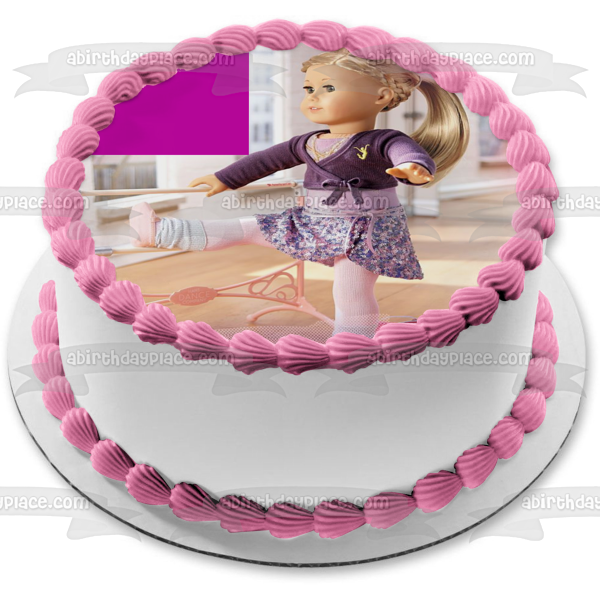 American Girl Isabelle Ballerina Personalize Edible Cake Topper Image Frame ABPID05089