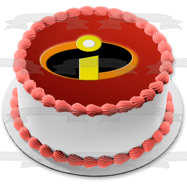 Imagen comestible para decoración de tarta con el logotipo de Los Increíbles, superhéroes, ABPID05119 