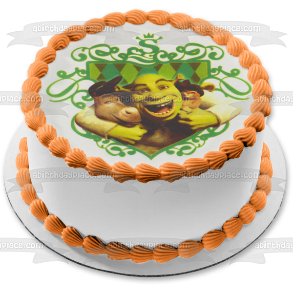 Adorno comestible para tarta con burro y botas de Shrek Sheild, imagen ABPID05437 