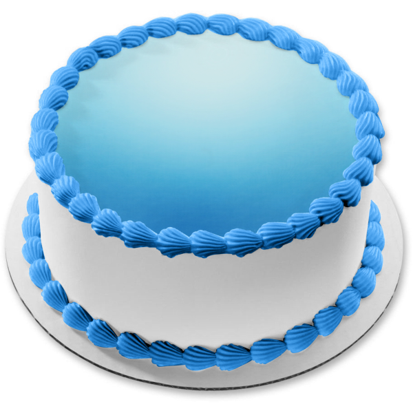 Imagen comestible para decoración de tarta con fondo azul claro ABPID05876 